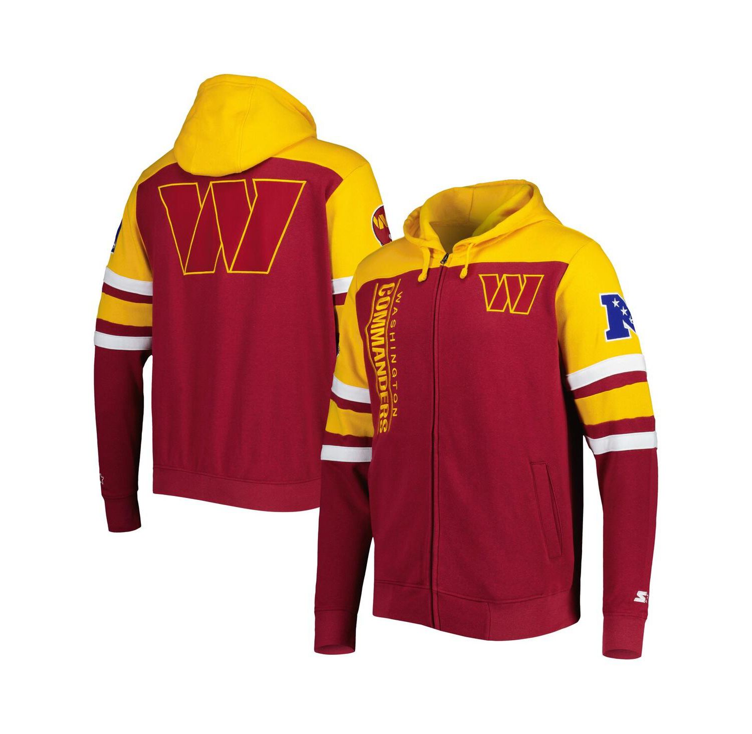 Men's Burgundy Washington Commanders Extreme Full-Zip Hoodie Jacket