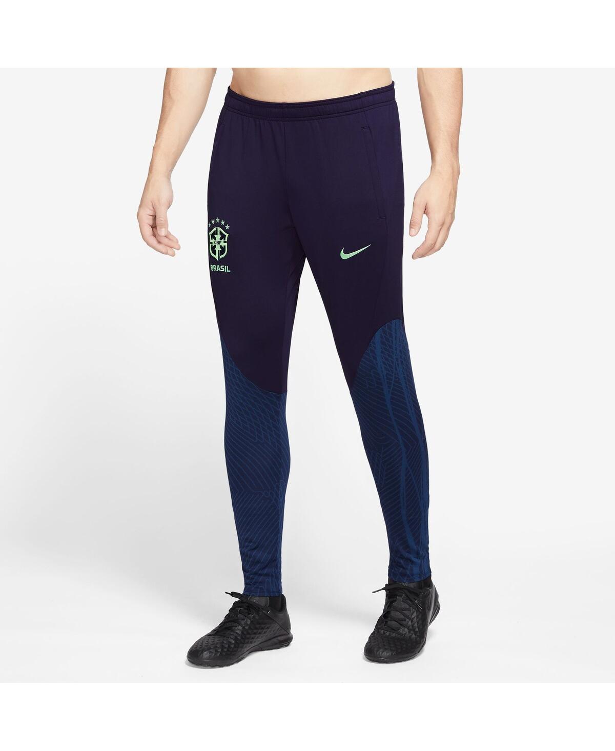 Nike Men's  Navy Brazil National Team Strike Performace Track Pants In Navy