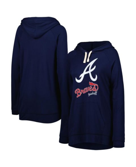 Женское худи Touch Navy Atlanta Braves Pre-Game Raglan Pullover