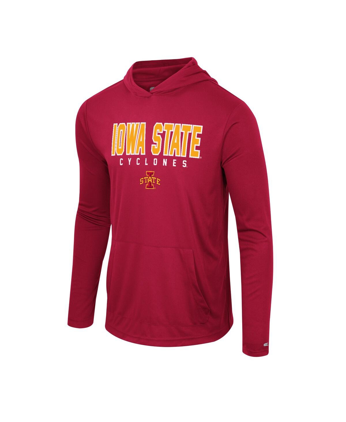 Shop Colosseum Men's  Cardinal Iowa State Cyclones Team Color Rival Hoodie Long Sleeve T-shirt