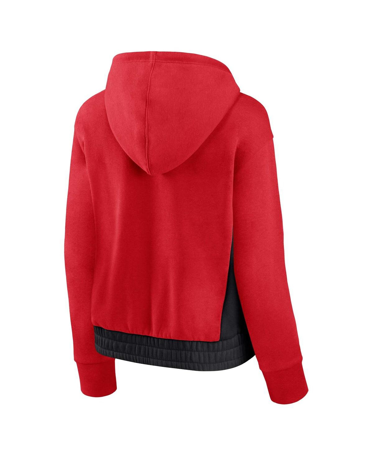 Women's FanaticsChicago Bulls Iconic Halftime Colorblock Pullover Hoodie - Red