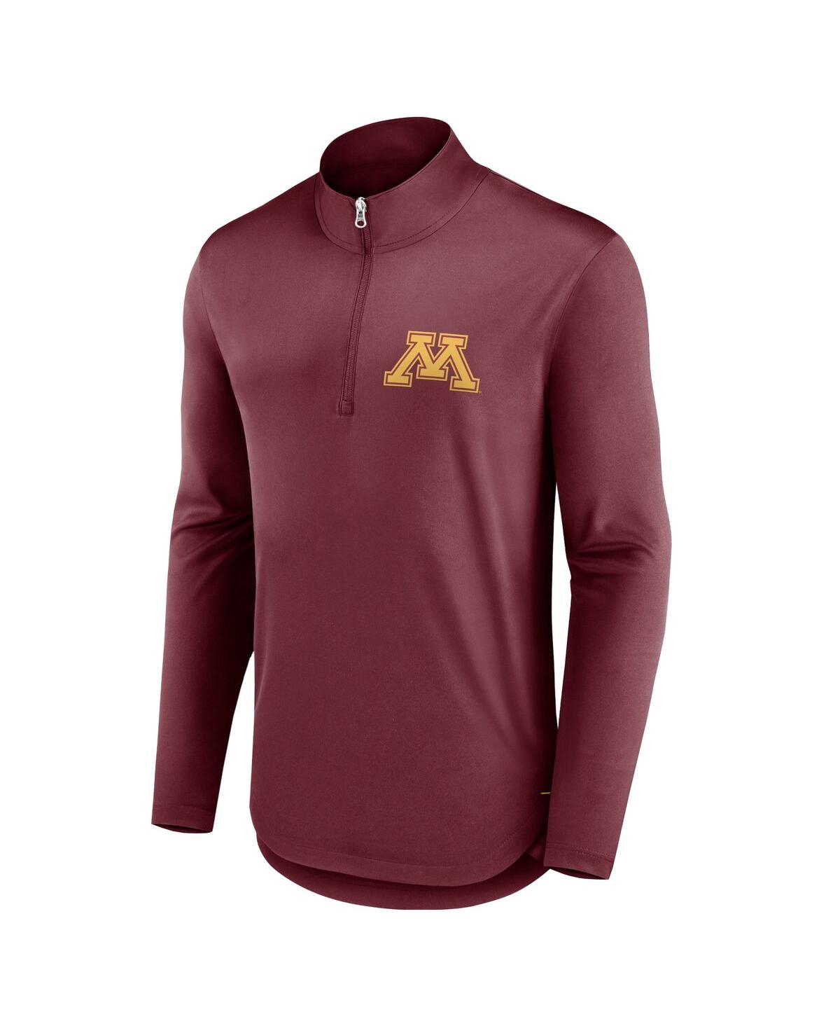 Men's FanaticsMinnesota Golden Gophers Tough Minded Quarter-Zip Top - Maroon