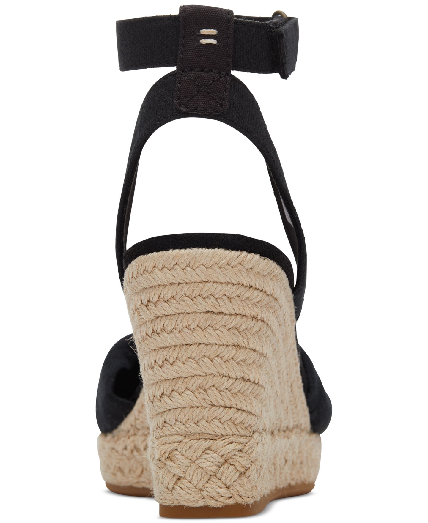Женские сандалии TOMS Marisela Twist Platform Espadrille Wedge, цвет: Чёрный — фото 3
