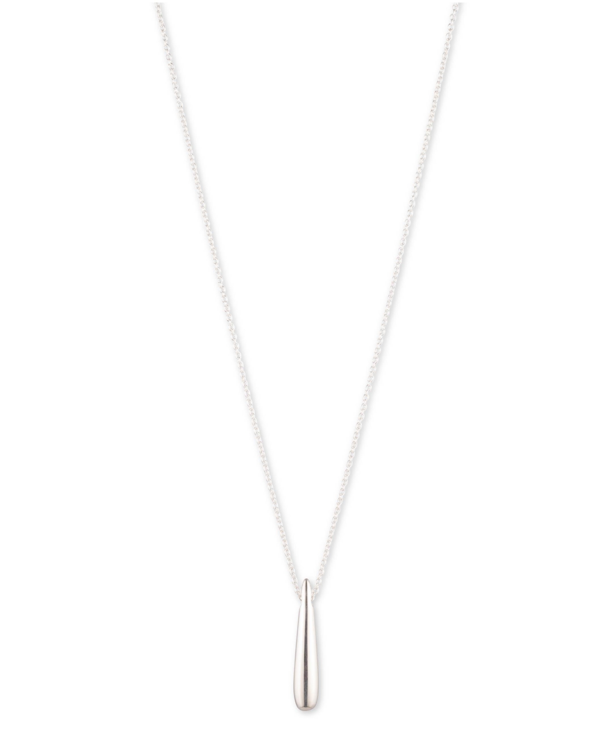 Ralph Lauren Teardrop Pendant Necklace In Sterling Silver