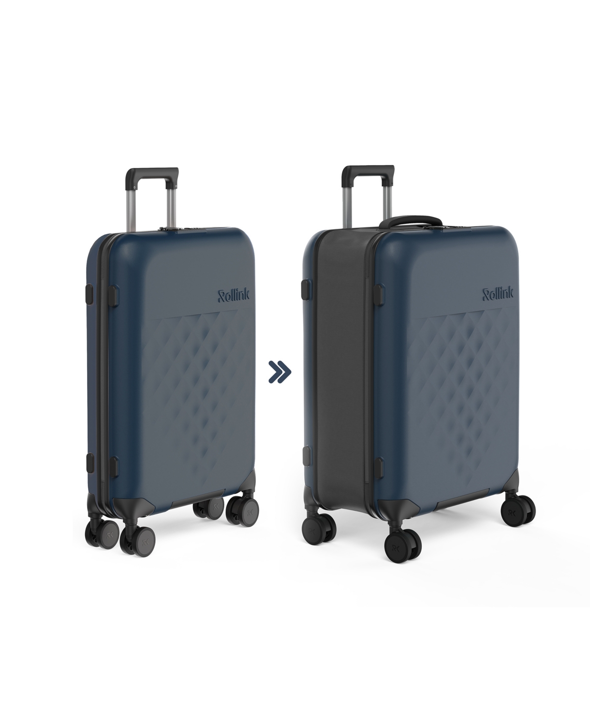 Rollink Flex 360 Spinner 26" Medium Check-in Suitcase In Dark Blue