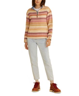 Pendleton - Women's Half-Zip Striped Cotton Pullover Jacket