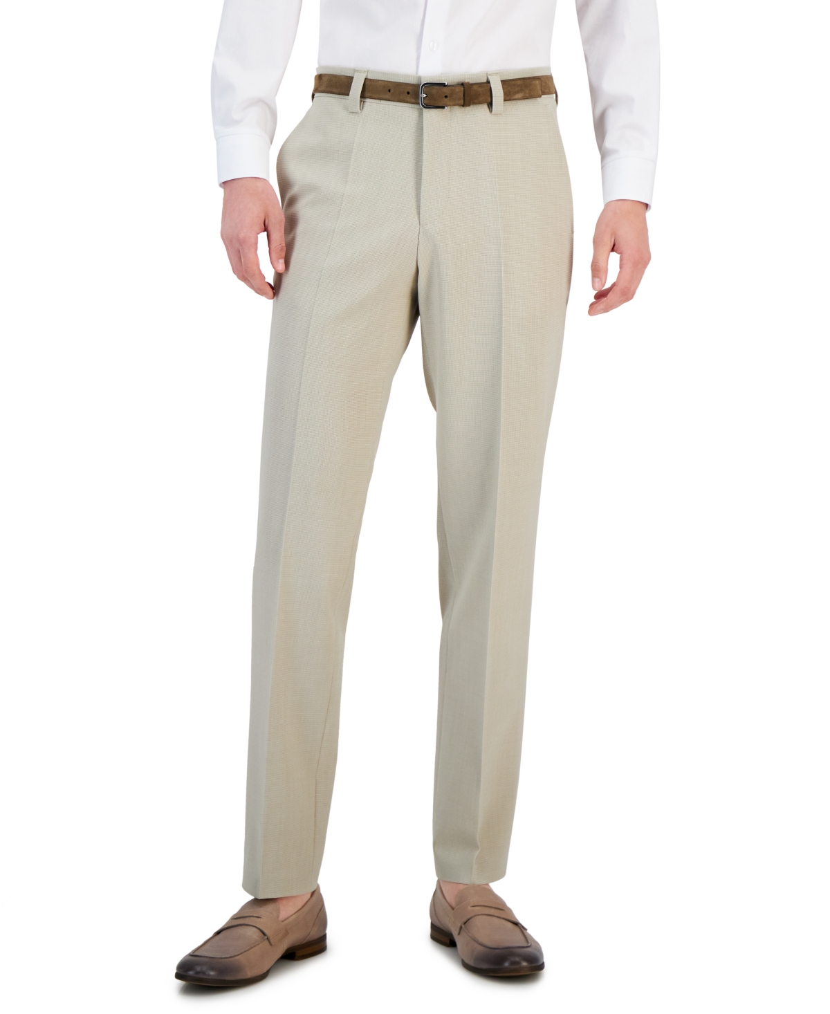 Hugo By  Boss Men's Modern-fit Superflex Tan Suit Pants