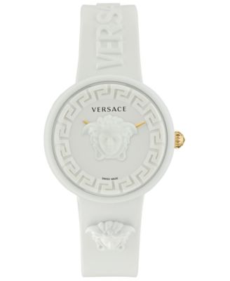 Women's Swiss Medusa Pop White Silicone Strap Watch 39mm