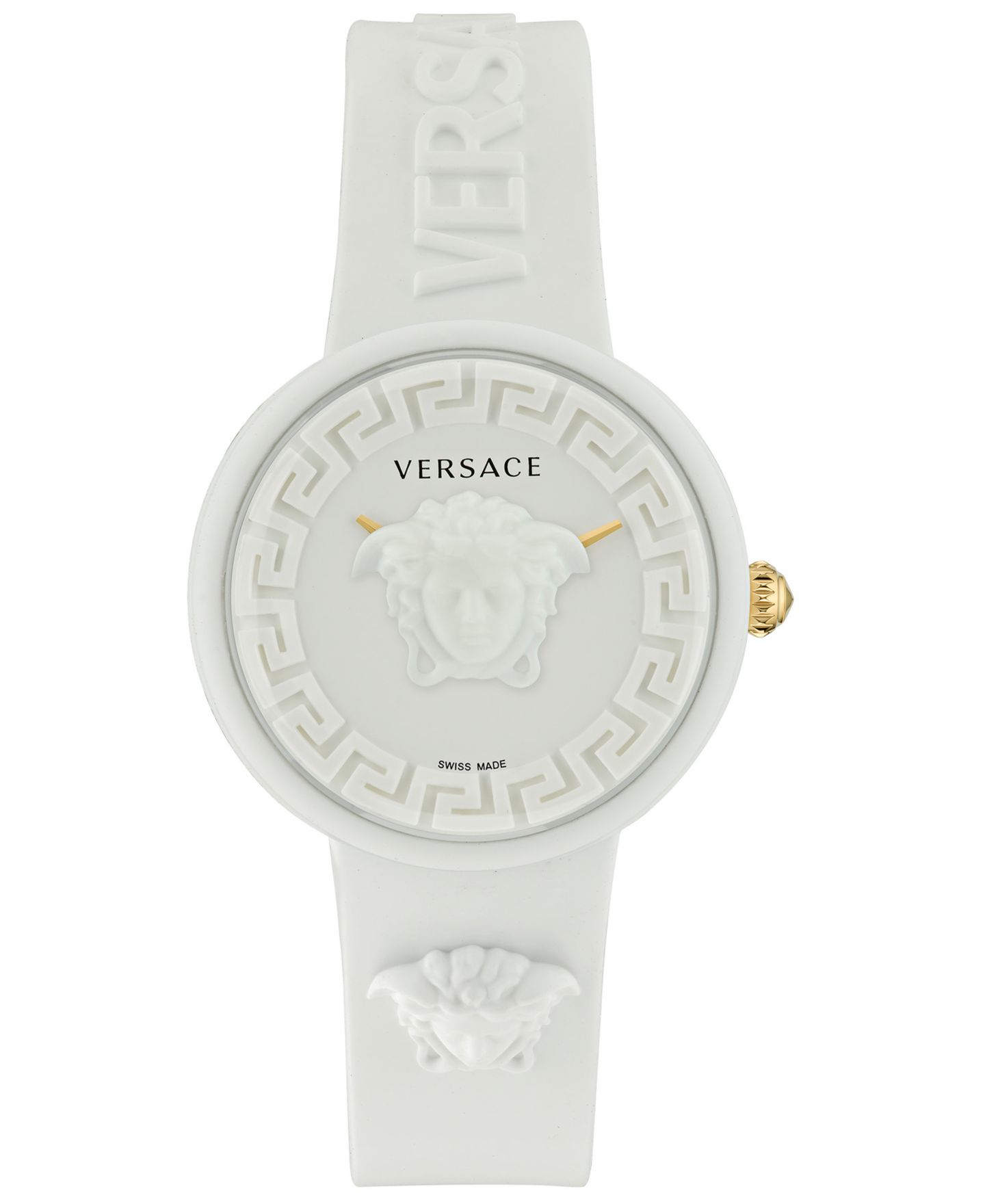 Женские часы Versace Swiss Medusa Pop White Silicone Strap Watch 39mm — фото 2