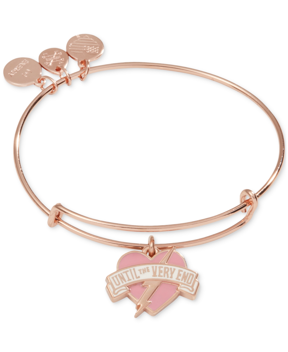 Alex And Ani Rose Gold-tone Harry Potter Until The Very End Charm Bangle Bracelet