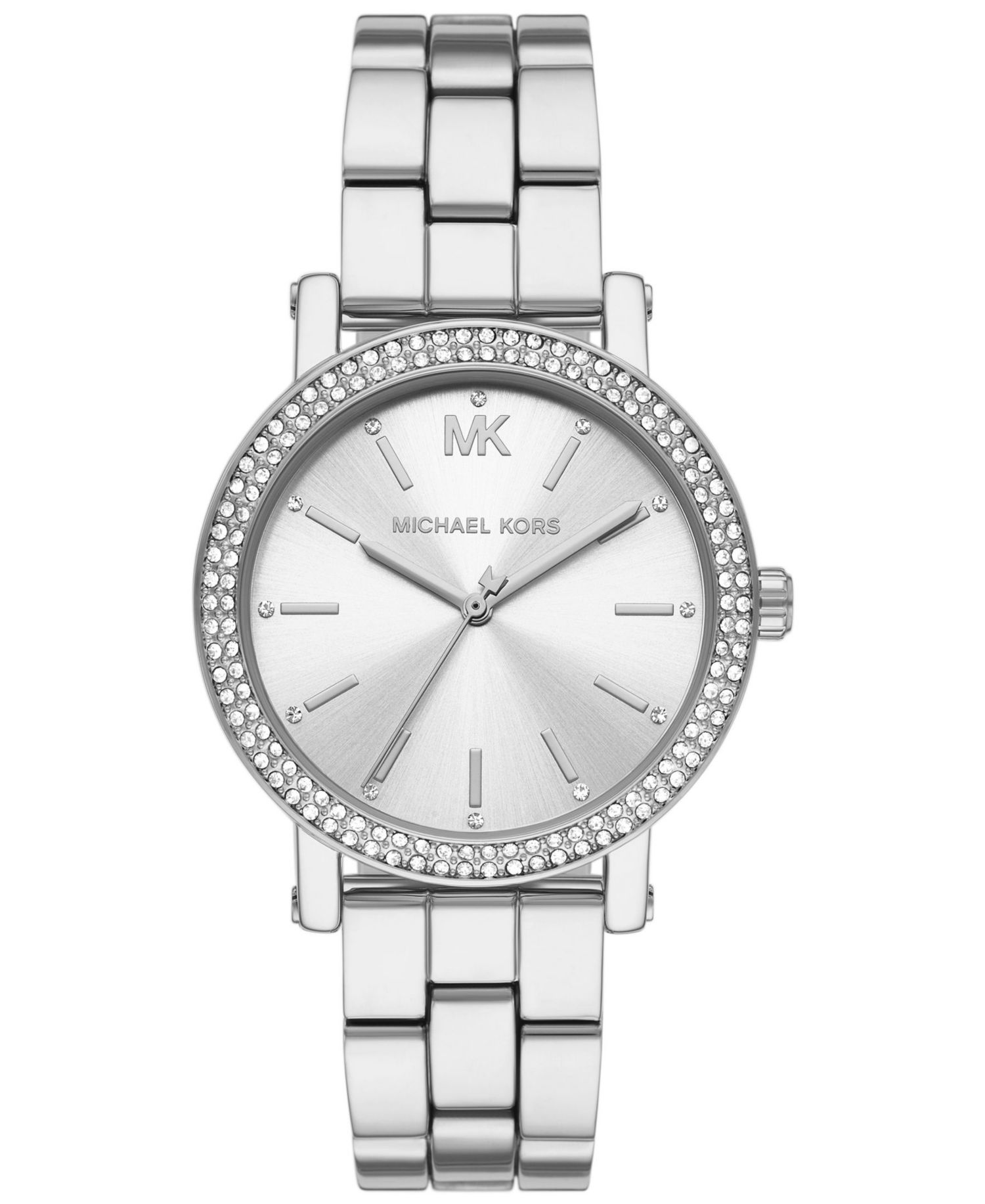 Women's Corey Three-Hand Silver-Tone Stainless Steel Watch 38mm