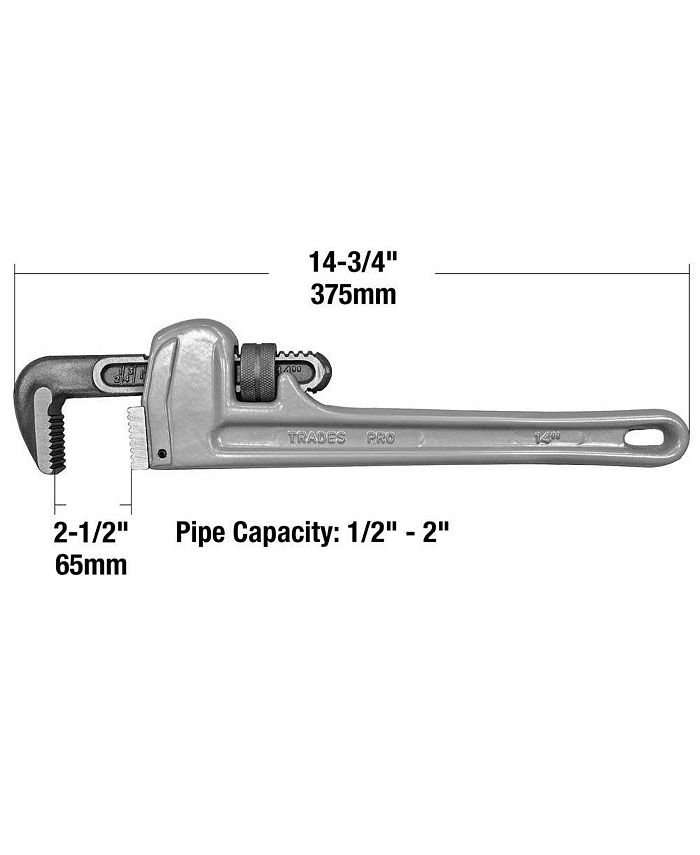 Trades Pro 14 Inch Heavy Duty Adjustable Pipe Wrench Macy's