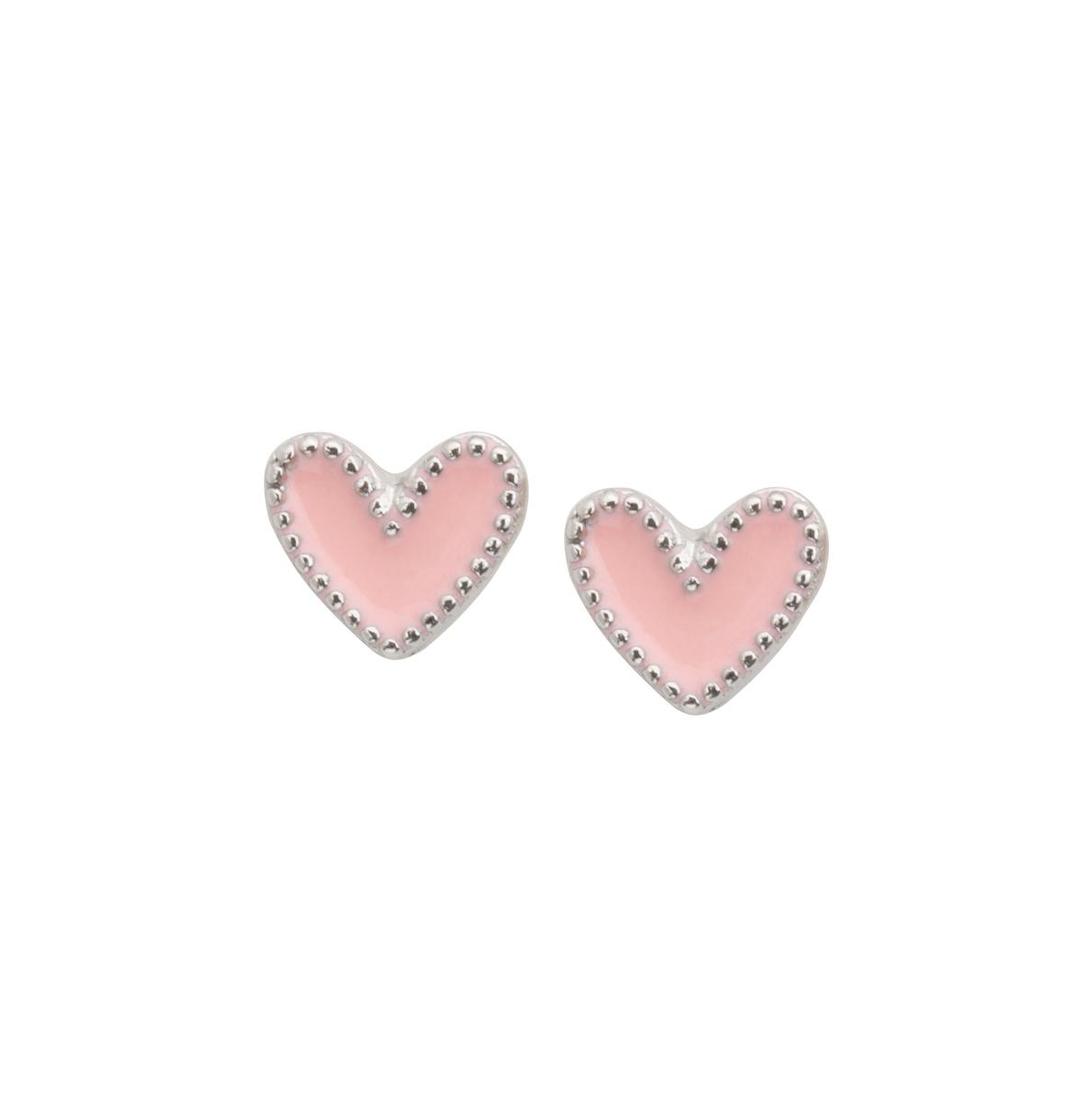 Luca + Danni Heart Stud Earrings in Pink