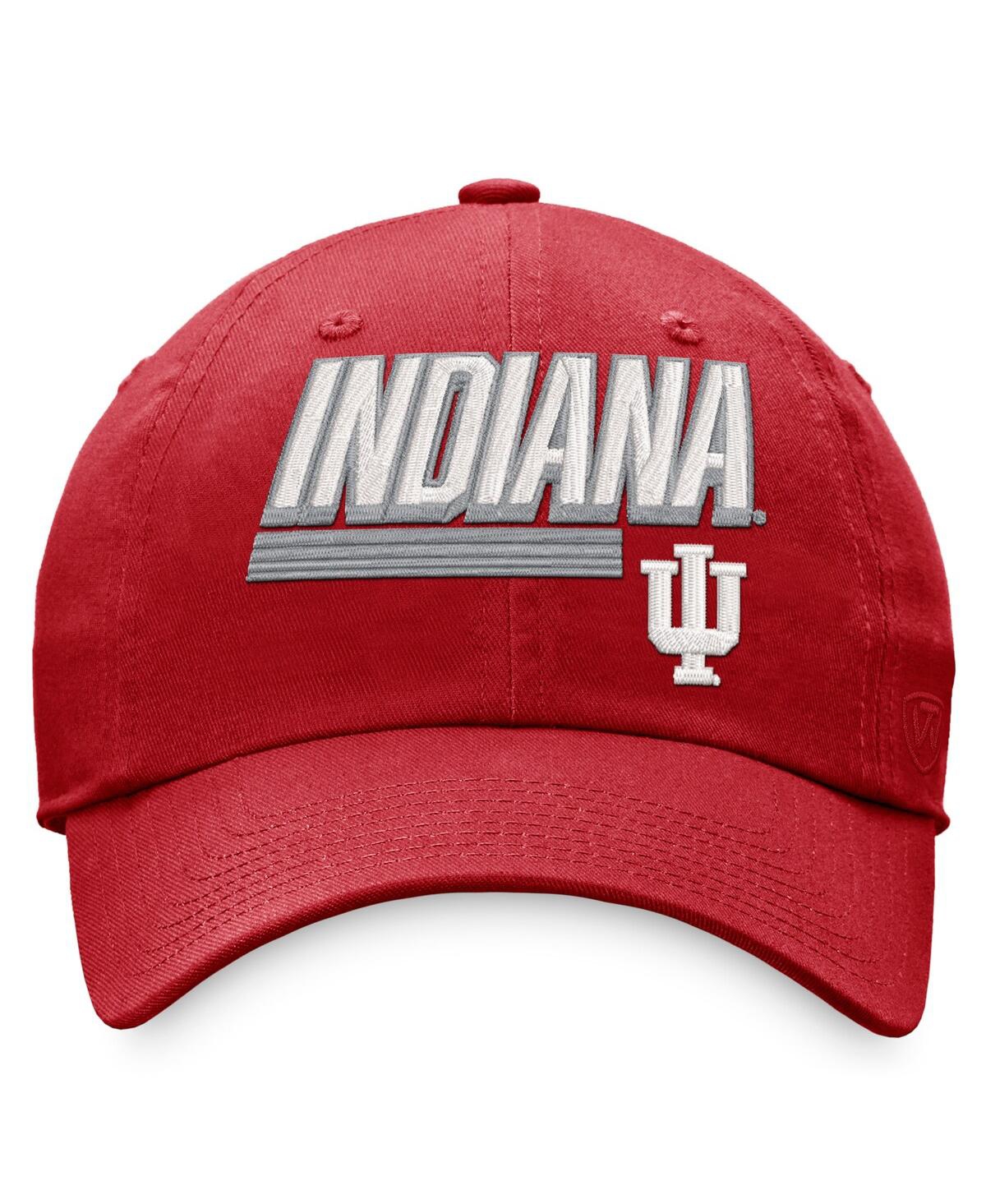 Top Of The World Crimson Indiana Hoosiers Slice Adjustable Hat In Crimson