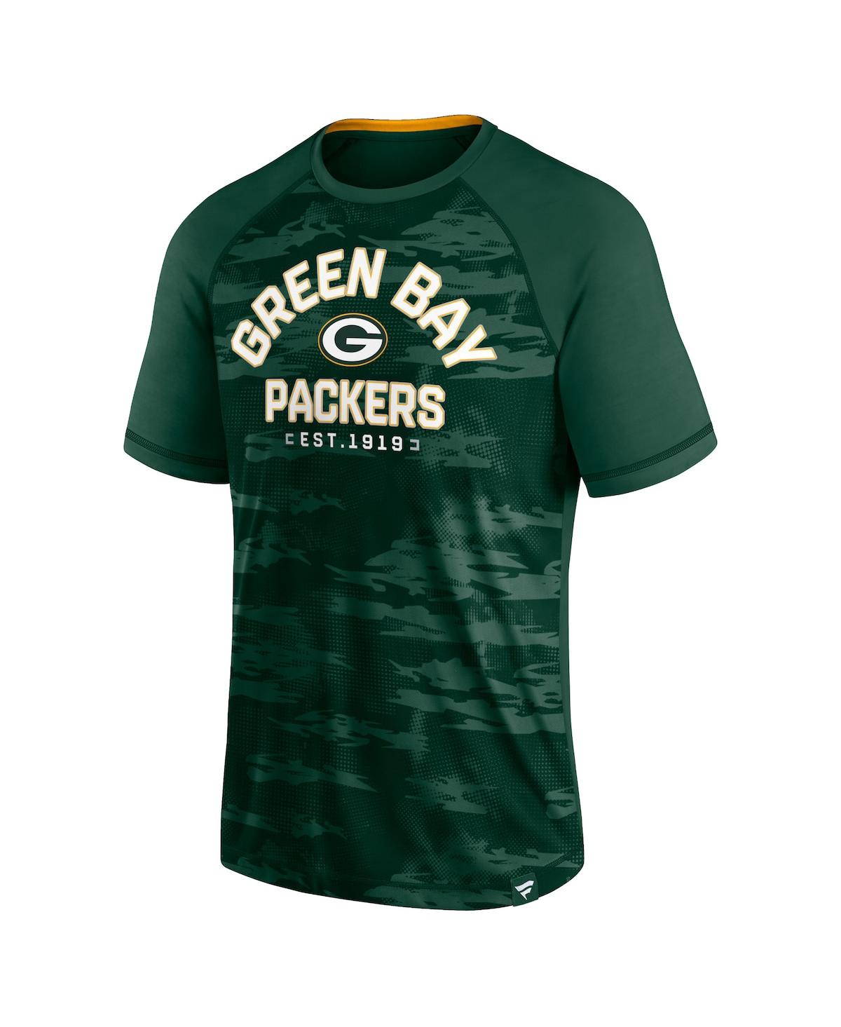 Shop Fanatics Men's  Green Green Bay Packers Hail Mary Raglan T-shirt