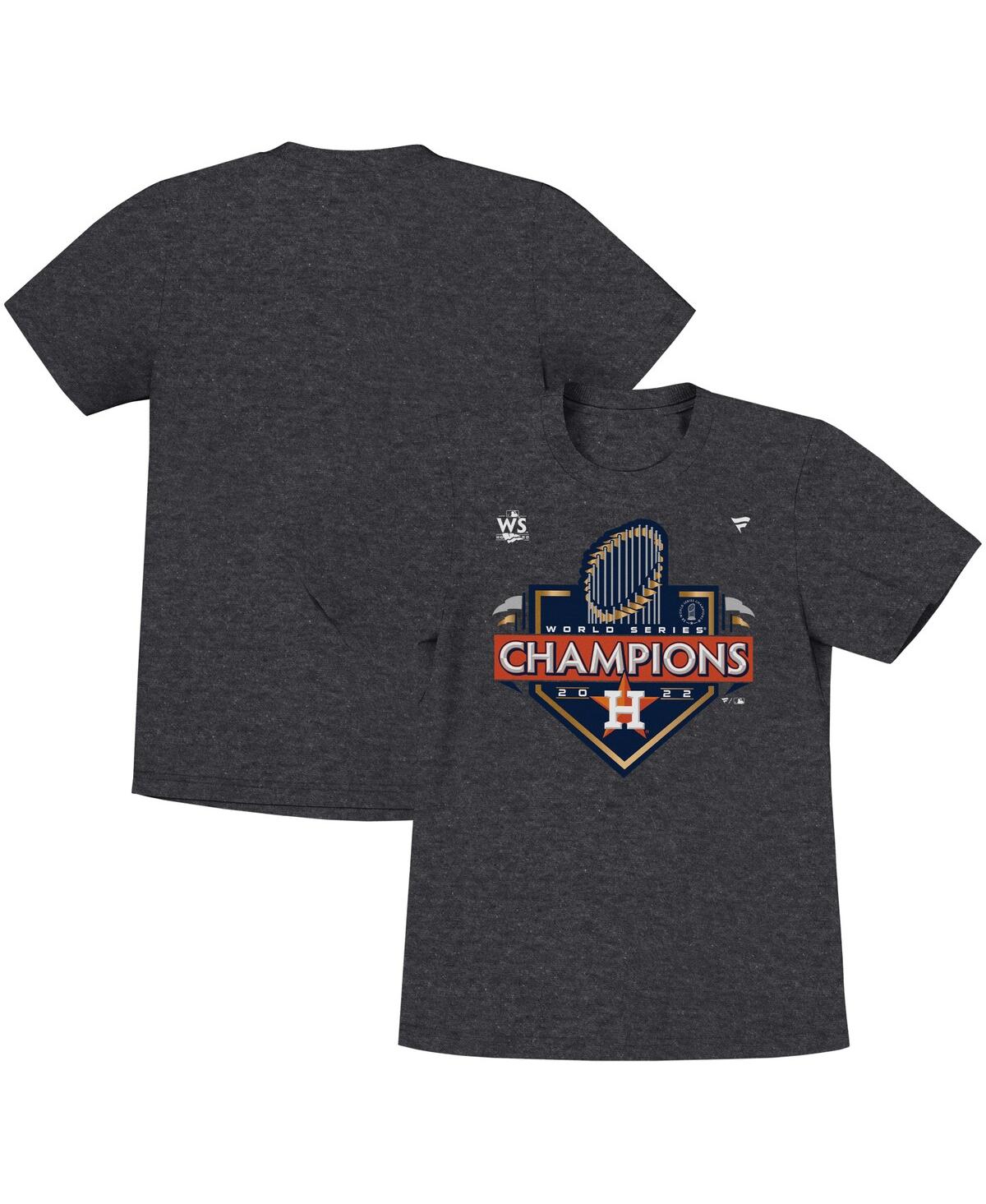 Toddler Fanatics Branded Heather Charcoal Houston Astros 2022 World Series Champions Locker Room T-Shirt