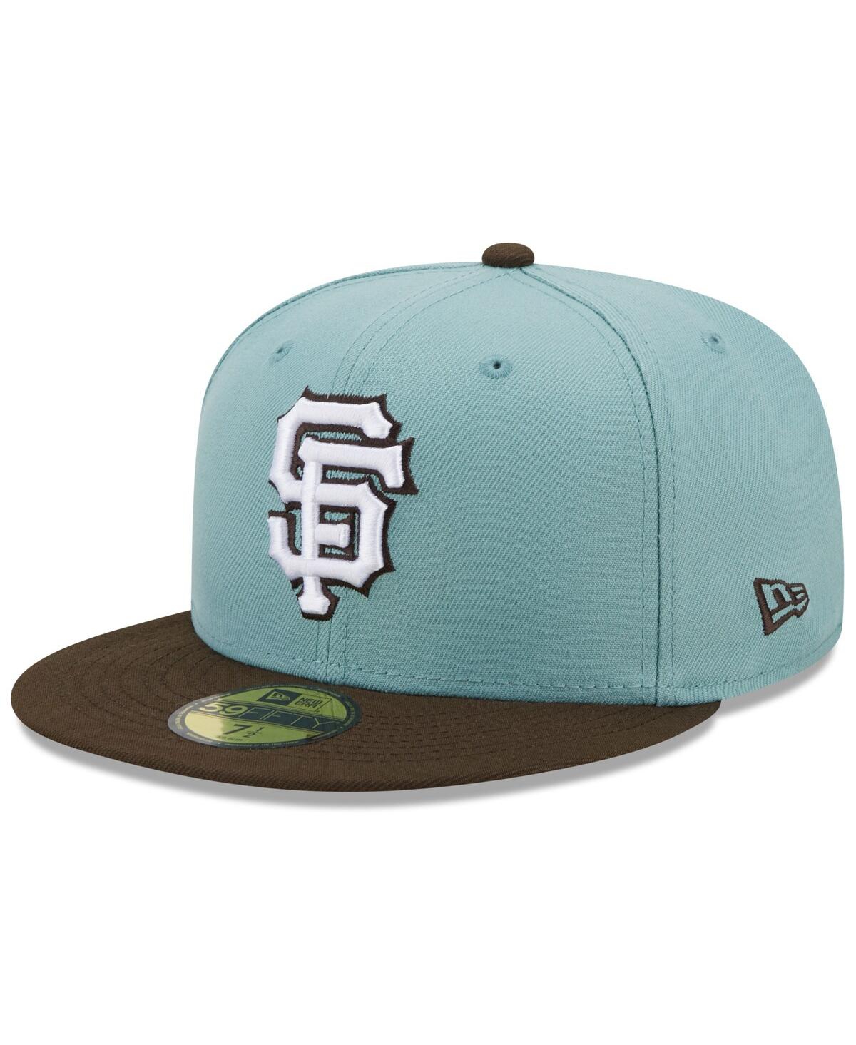 New Era Men's  Light Blue, Brown San Francisco Giants 2002 World Series Beach Kiss 59fifty Fitted Hat In Light Blue,brown