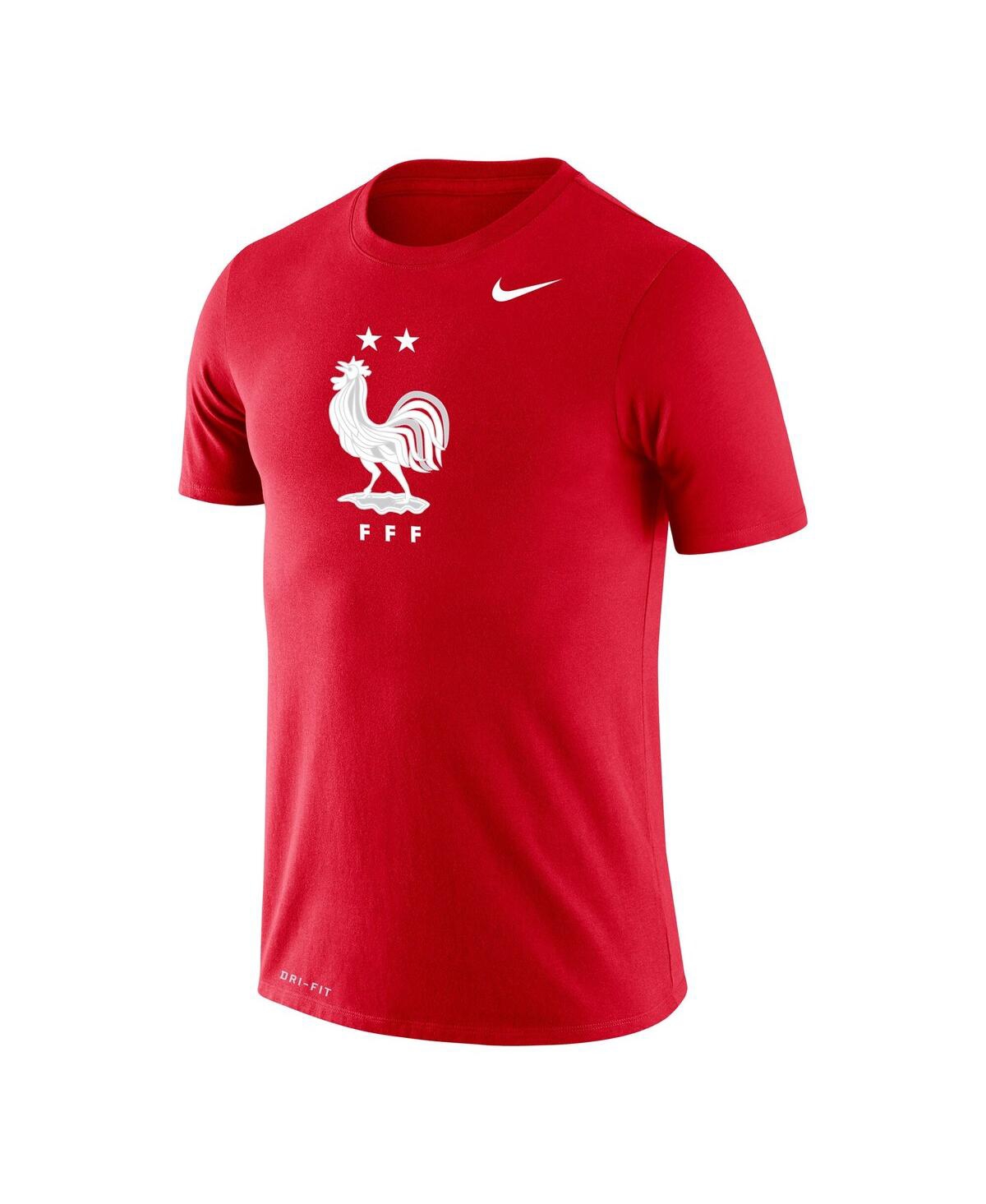 Shop Nike Men's  Red France National Team Primary Logo Legend Performance T-shirt