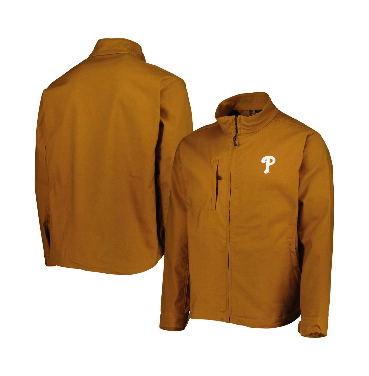 Мужская куртка Dunbrooke Tan Philadelphia Phillies Journey Tri-Blend Full-Zip — фото 1
