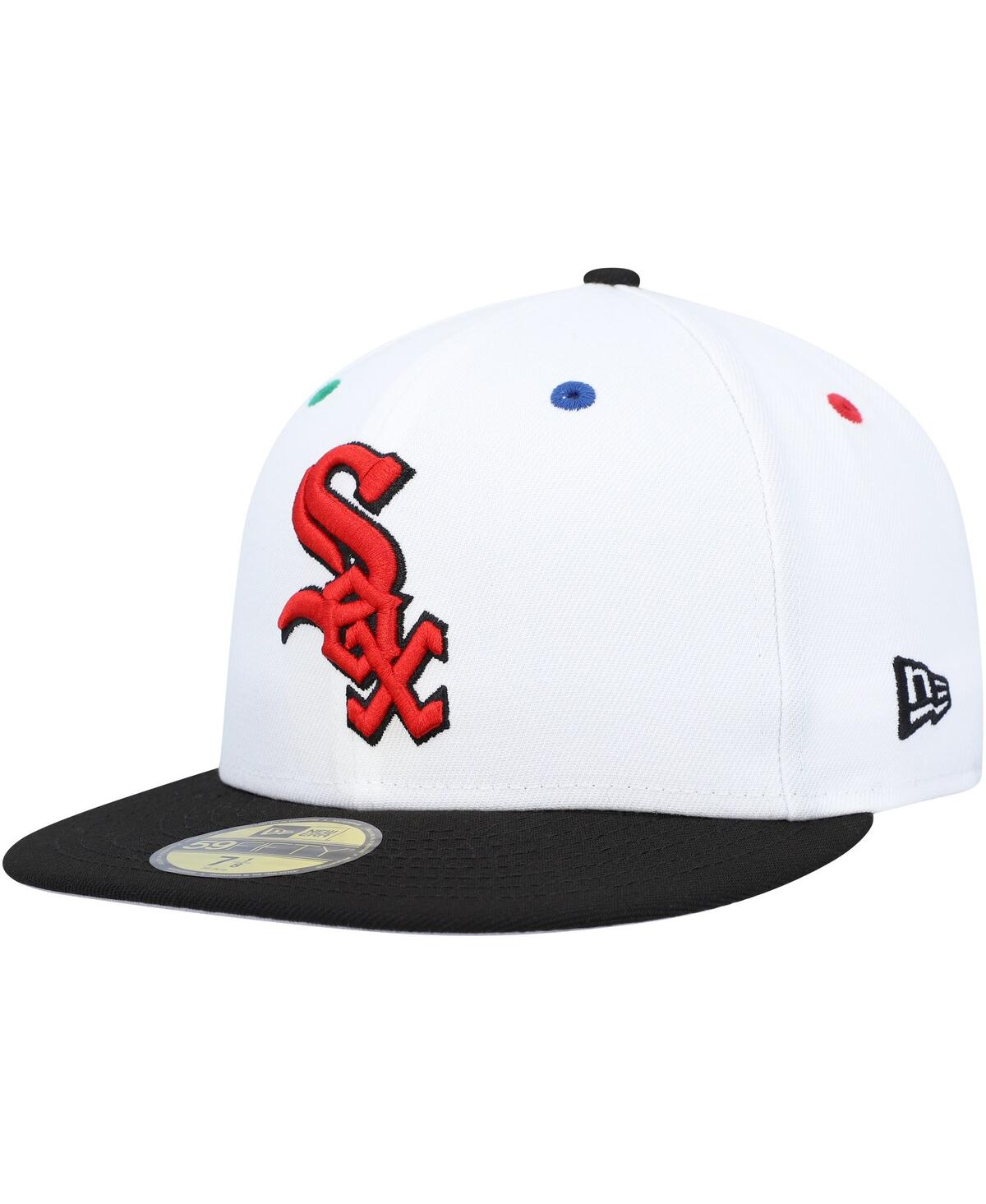 New Era Men's  White, Black Chicago White Sox 95th Anniversary Primary Eye 59fifty Fitted Hat In White,black