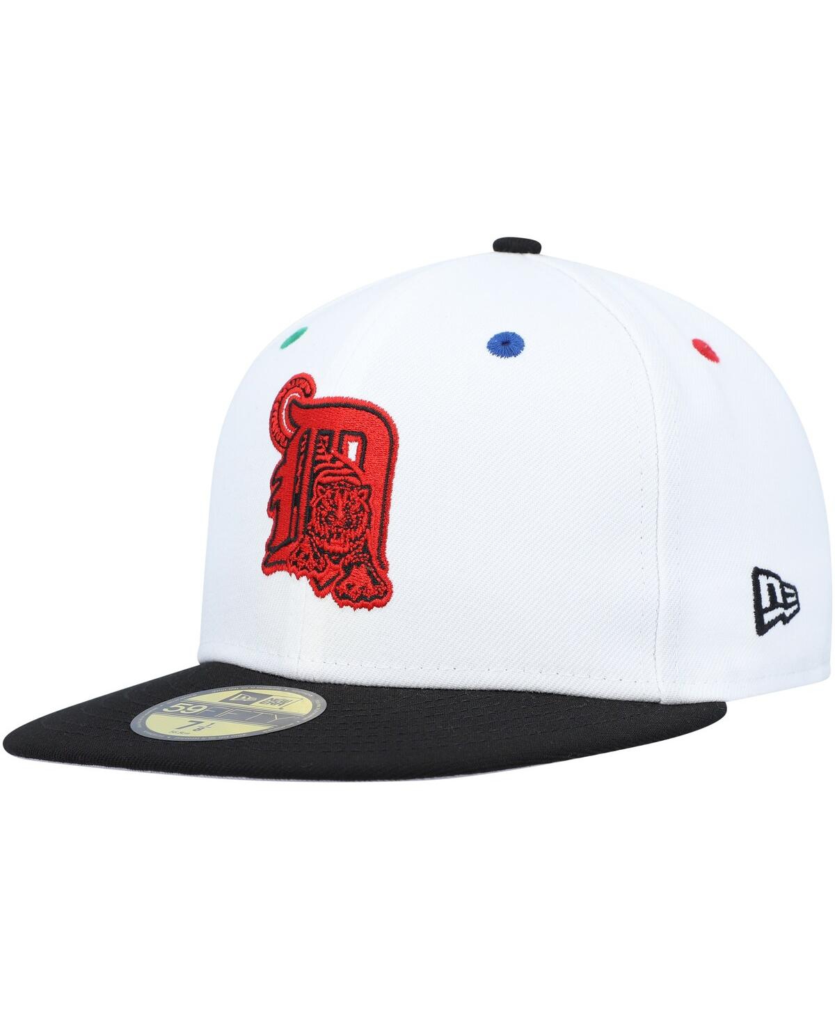 Shop New Era Men's  White, Black Detroit Tigers 2005 Mlb All-star Game Primary Eye 59fifty Fitted Hat In White,black