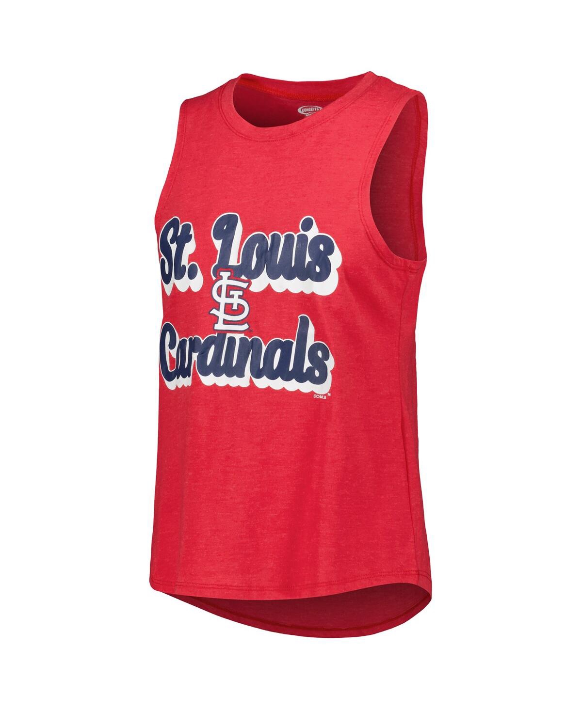 Shop Concepts Sport Women's Navy, Red St. Louis Cardinals Wordmark Meter Muscle Tank Top And Pants Sleep Set In Navy,red