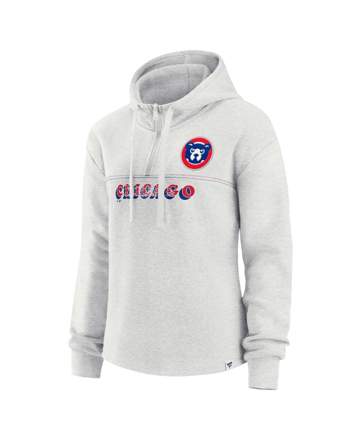 Fanatics Branded Oatmeal St. Louis Cardinals True Classics Legacy Quarter-zip Hoodie In Oatmeal