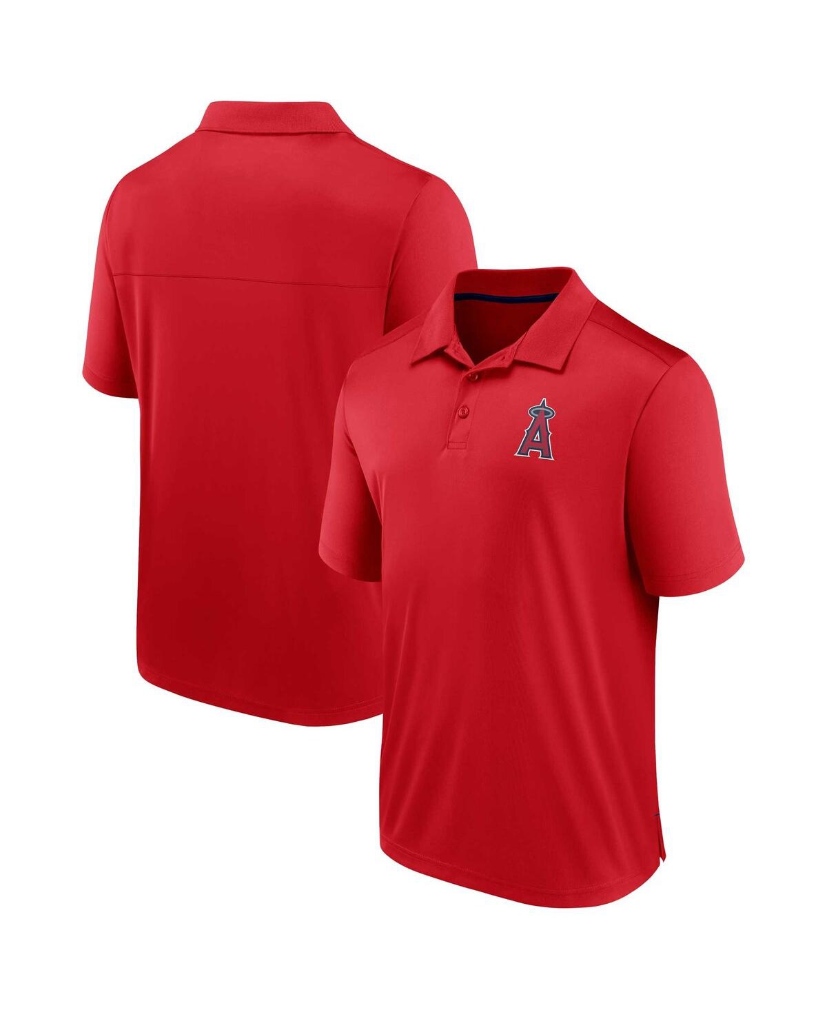 Shop Fanatics Men's  Red Los Angeles Angels Hands Down Polo Shirt