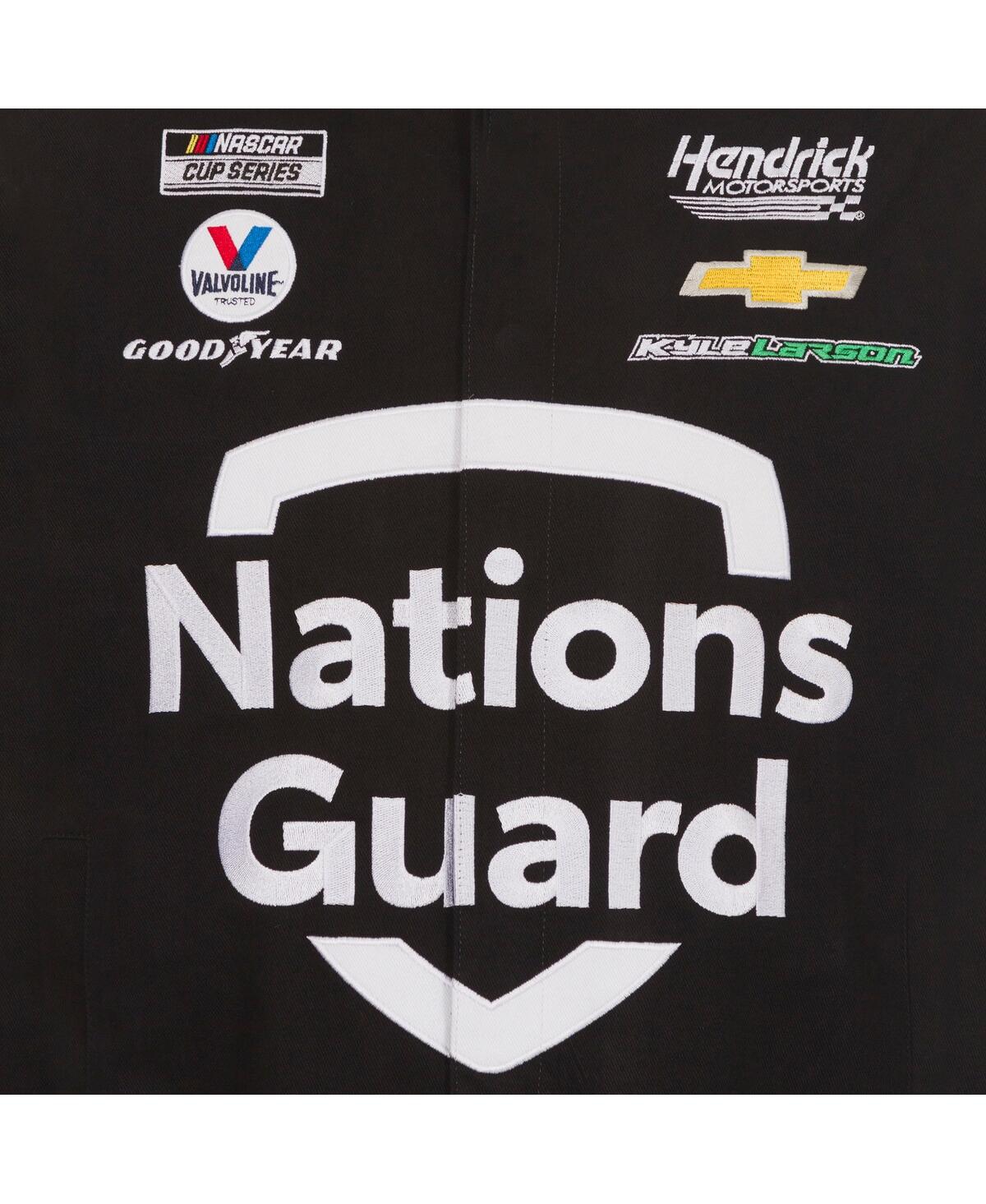 Men's Jh DesignKyle Larson Nations Guard Twill Uniform Full-Snap Jacket - Black