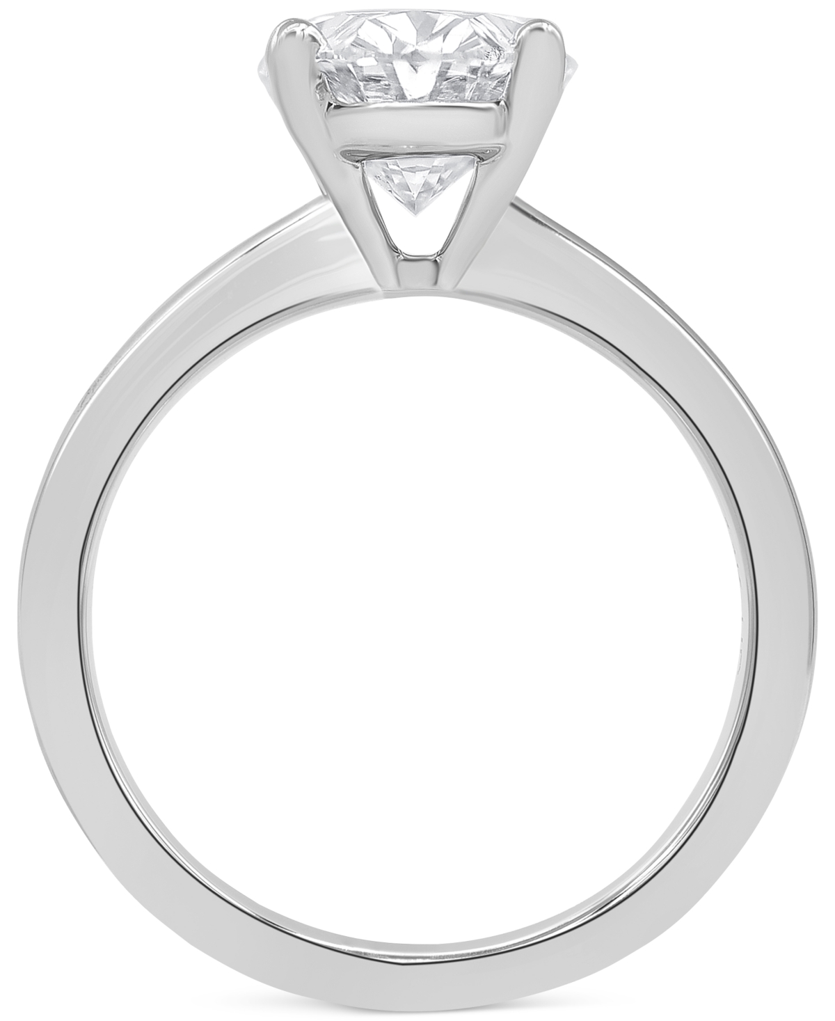 Badgley Mischka Certified Lab Grown Diamond Oval-Cut Solitaire Engagement Ring (5 ct. t.w.) in 14k Gold