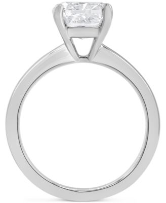 Certified Lab Grown Diamond Cushion-Cut Solitaire Engagement Ring (5 ct. t.w.) in 14k Gold