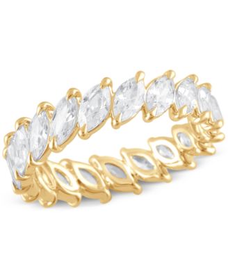 Badgley Mischka Certified Lab Grown Diamond Marquise-Cut Eternity Band (3 ct. t.w.) in 14k Gold