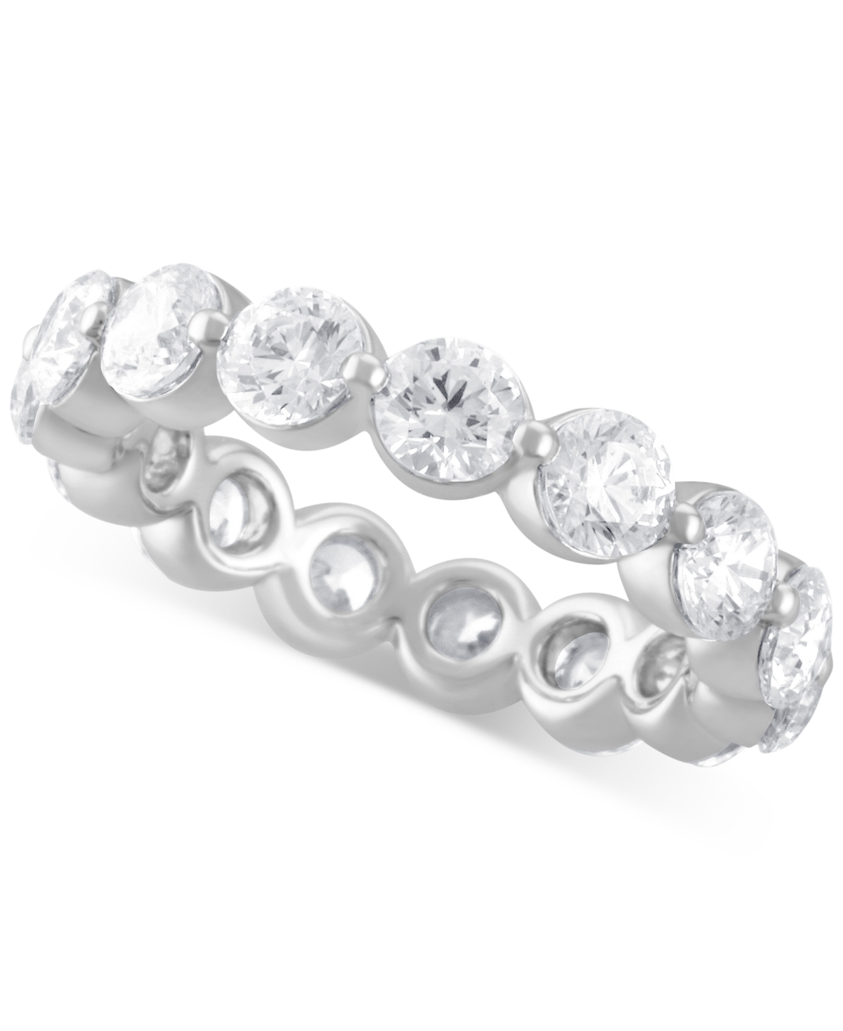 Badgley Mischka Certified Lab Grown Diamond Eternity Band (4 Ct. T.w.) In 14k Gold In White Gold