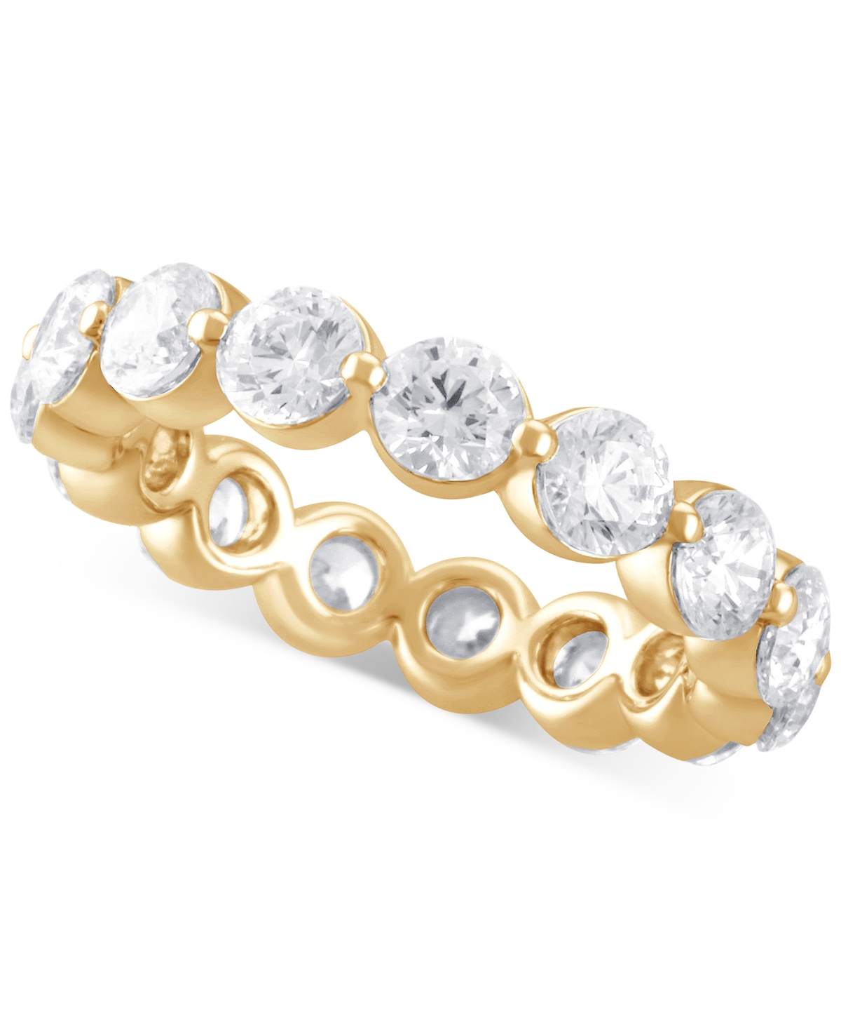 Badgley Mischka Certified Lab Grown Diamond Eternity Band (4 Ct. T.w.) In 14k Gold In Yellow Gold