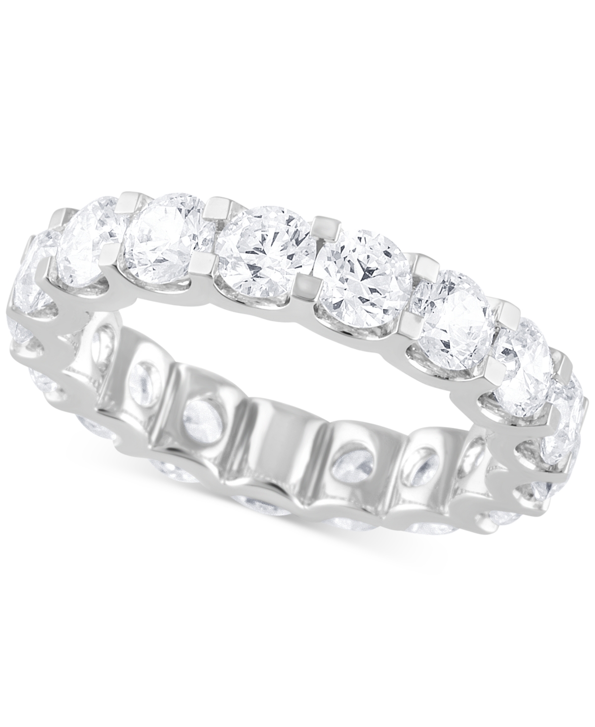 Badgley Mischka Certified Lab Grown Diamond Eternity Band (4 Ct. T.w.) In 14k Gold In White Gold