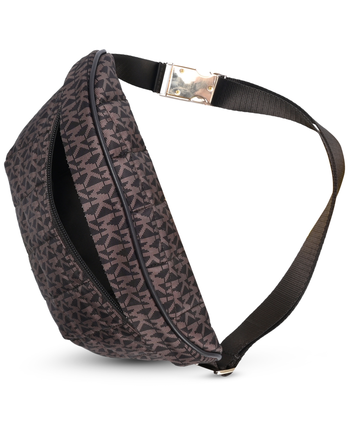 Michael Kors Michael  Logo Women's Puffy Logo-print Fanny Pack In Brown Logo