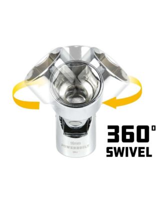 10 Piece 3/8 Inch Drive Metric Universal 6 Point Socket Set