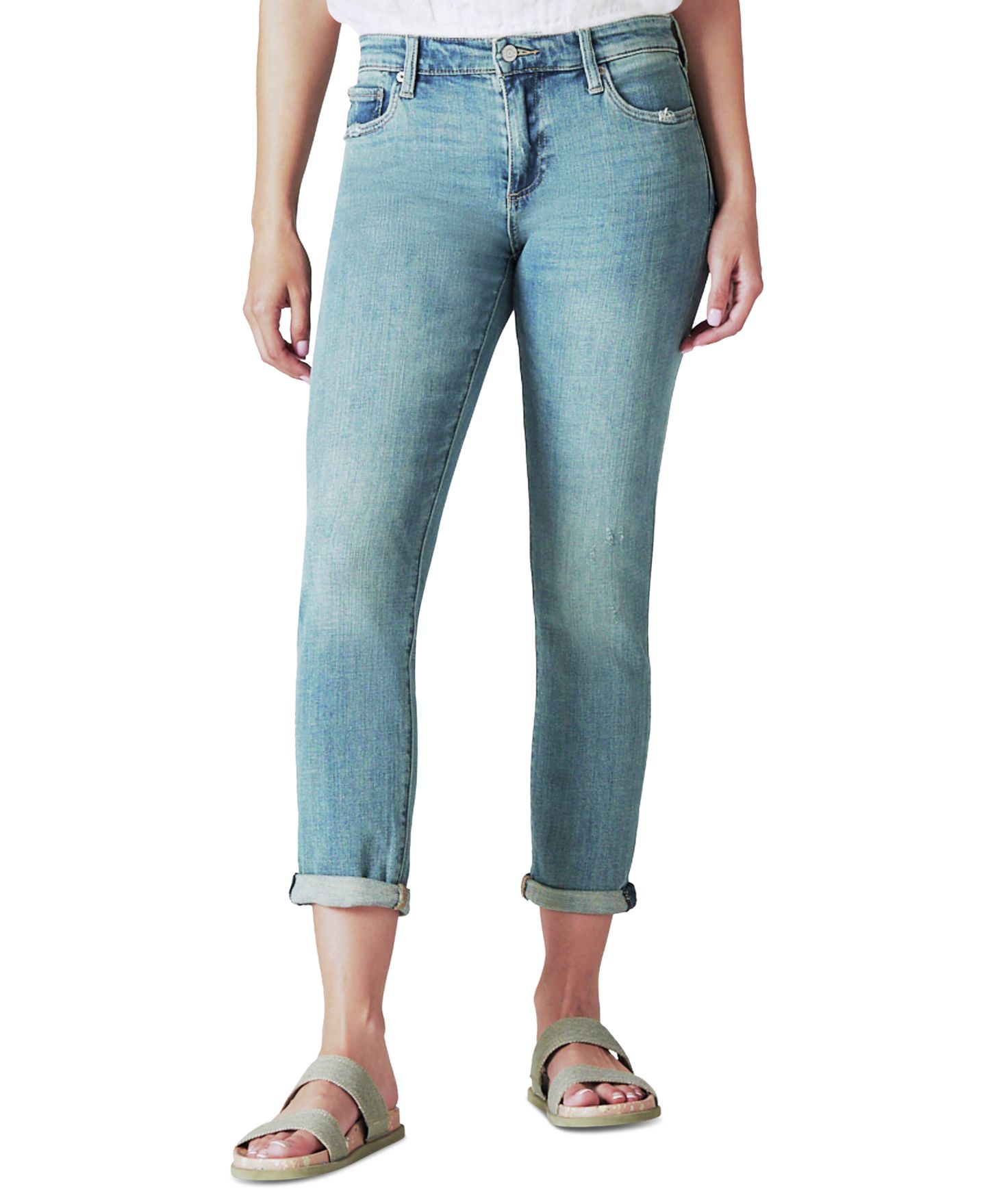 Женские джинсы Lucky Brand Sienna Slim Boyfriend, цвет: Лазурный — фото 1