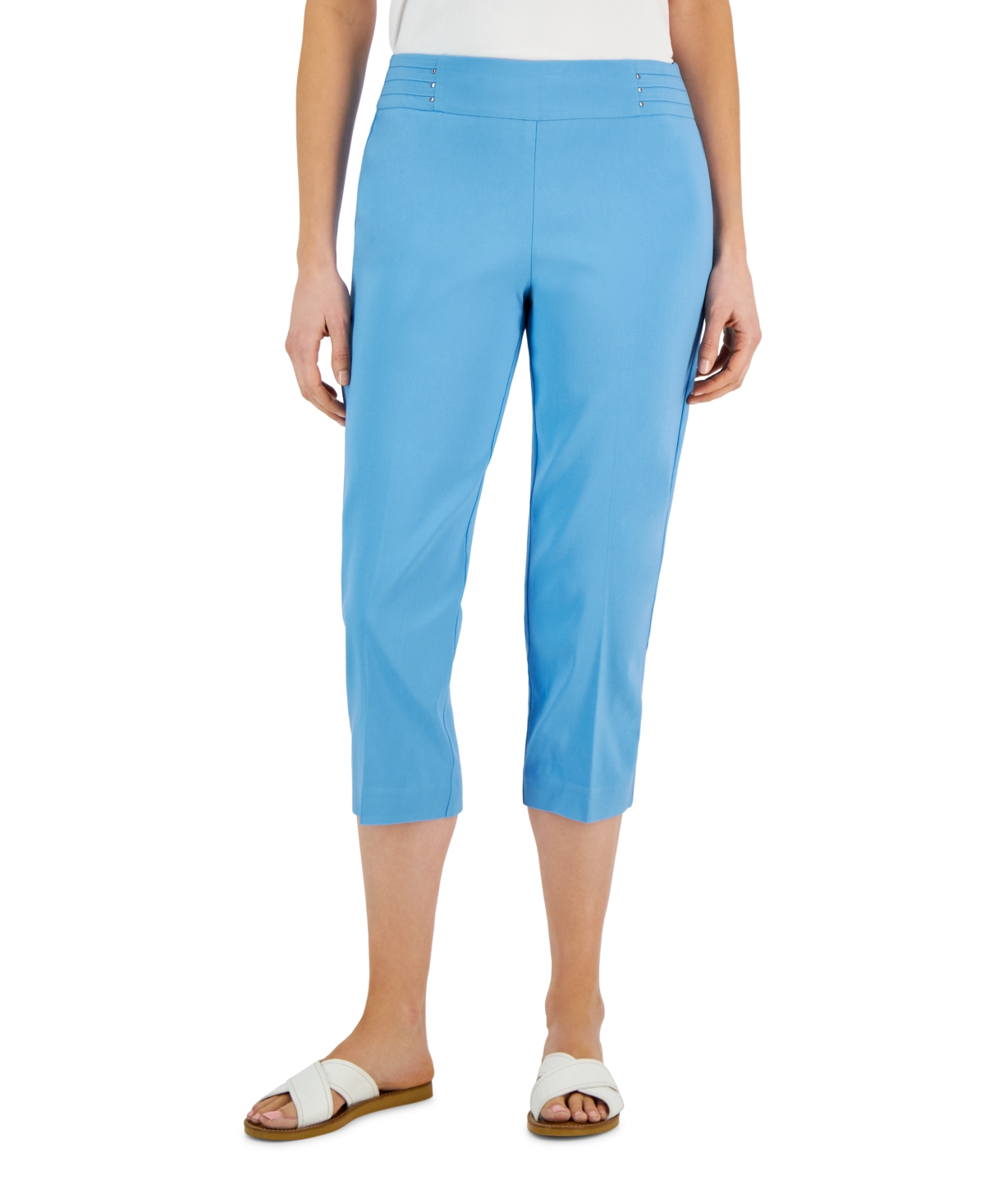 Jm Collection Embellished Pull-On Capri Pants, Created for Macy's