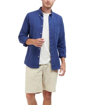 Barbour - Men's Nelson Tailored-Fit Solid Long-Sleeve Shirt
