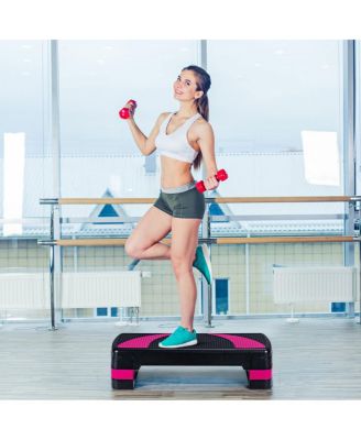 31'' Aerobic Exercise Stepper Cardio Trainer W/Riser Adjustable