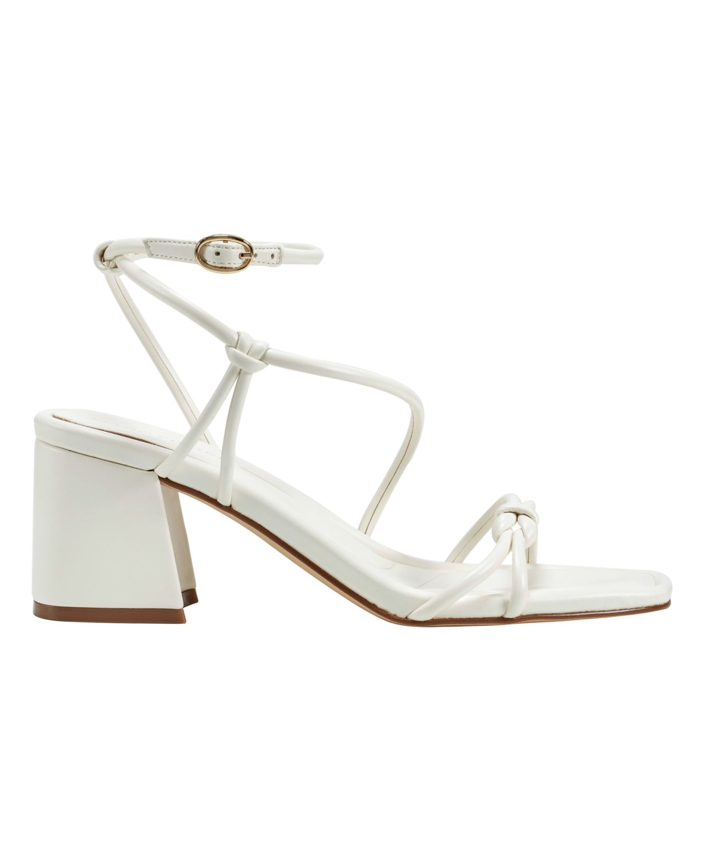 Женские сандалии Marc Fisher Gurion Strappy Block Heel Dress Sandals, цвет: Кремовый — фото 2