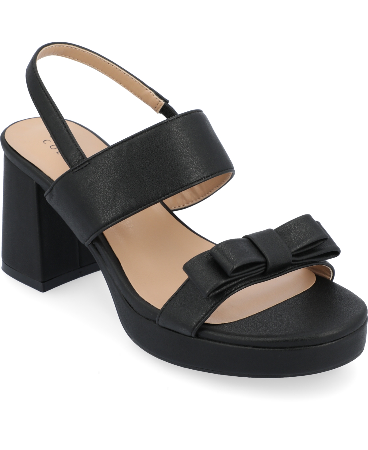 Journee Collection Brookan Platform Sandal In Black