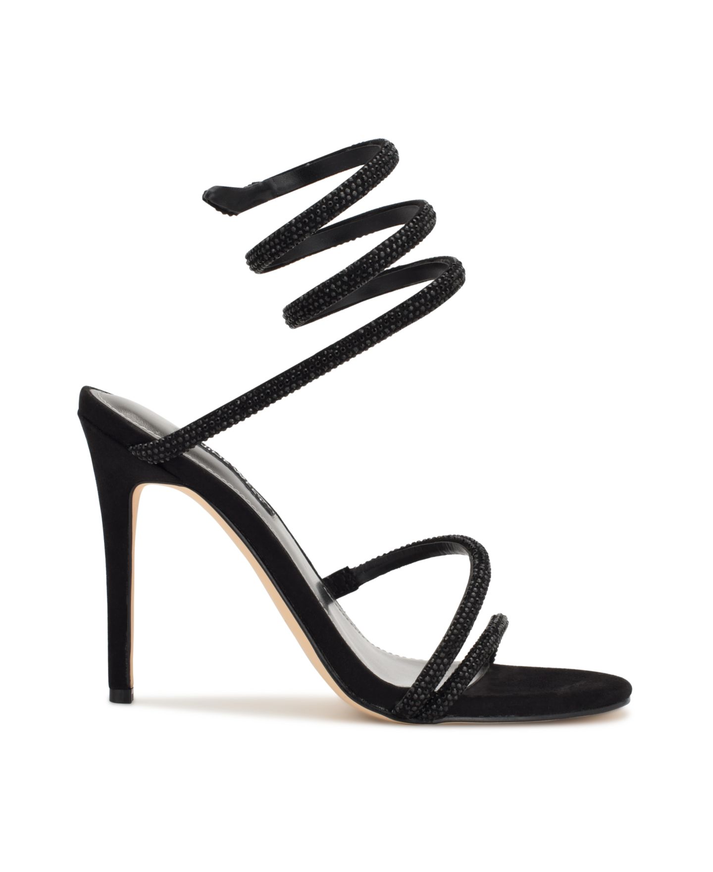 Женские сандалии Nine West Maskil Ankle Wrap Stiletto Dress Sandals, цвет: Чёрный — фото 2