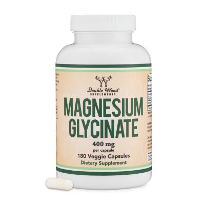 Double Wood Supplements Magnesium Glycinate - 180 X 400 Mg Capsules ...