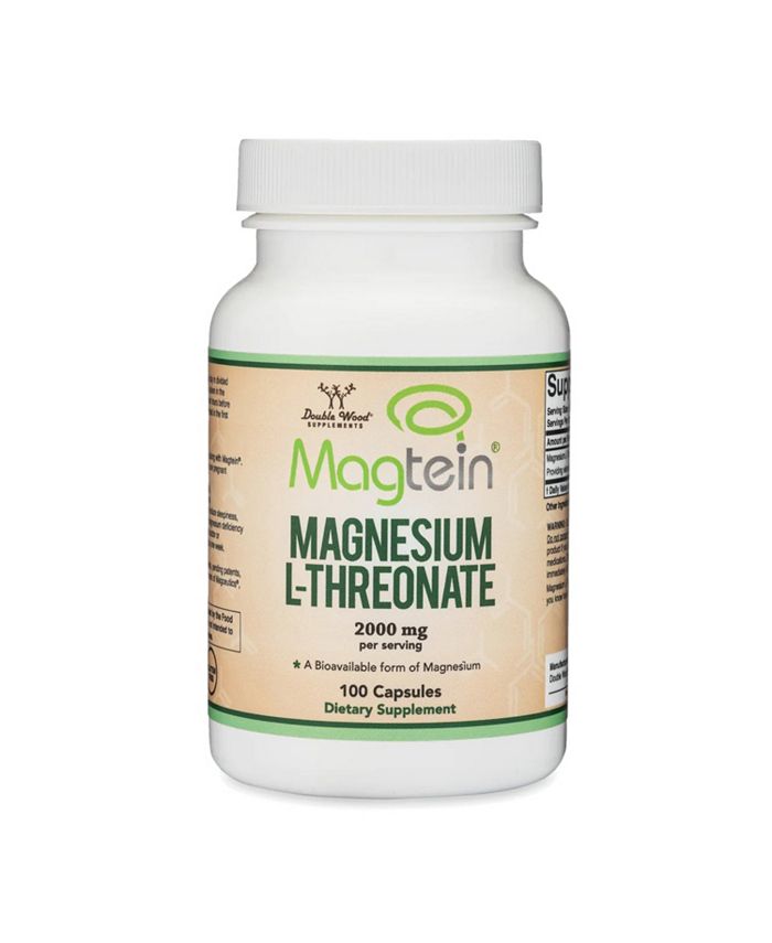 Double Wood Supplements Magnesium Threonate 100 capsules, 2000 mg
