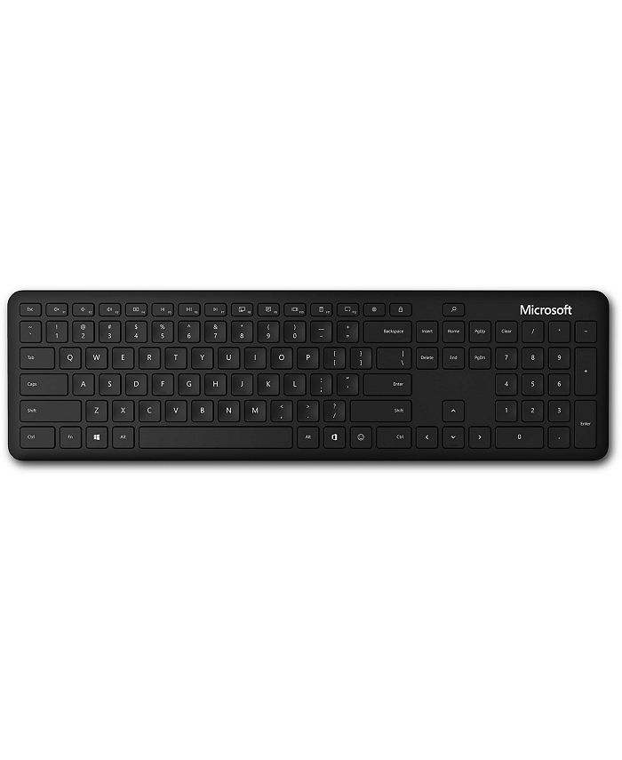 Microsoft QSZ-00001 Microsoft Bluetooth Keyboard - Wireless Connectivity - Bluetooth - 32.81 ft. - Black - Blue
