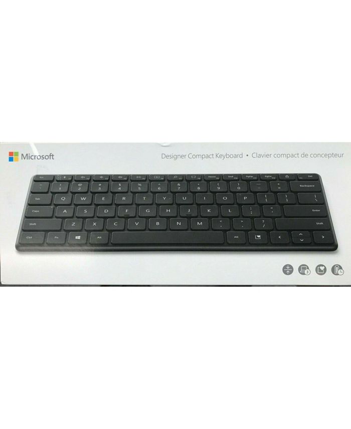 Microsoft 21Y-00001 Bluetooth Compact Keyboard, Black - Blue