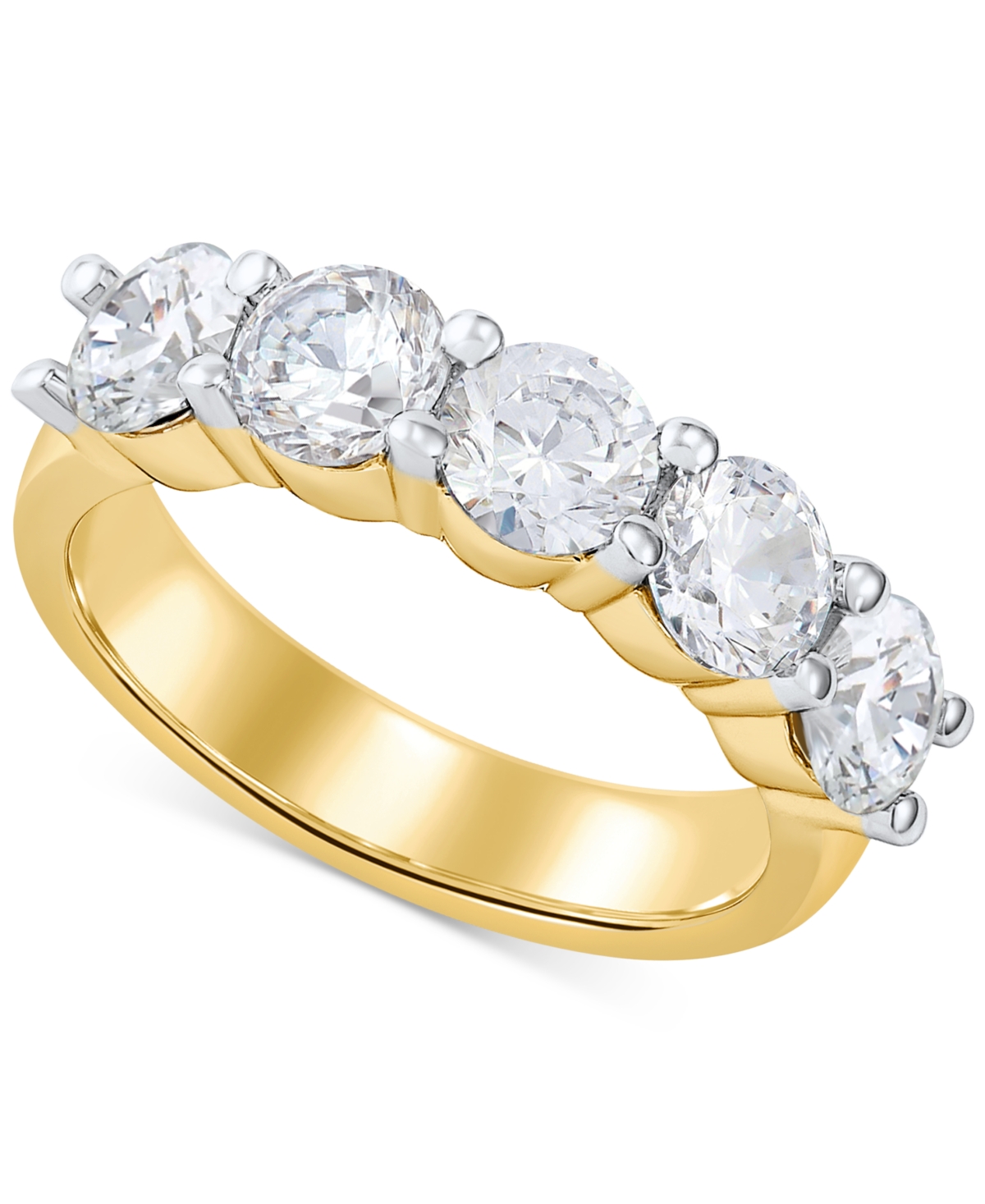Igi Certified Lab Grown Diamond Anniversary Band (2 ct. t.w.) in 14k White or Yellow Gold - Yellow Gold