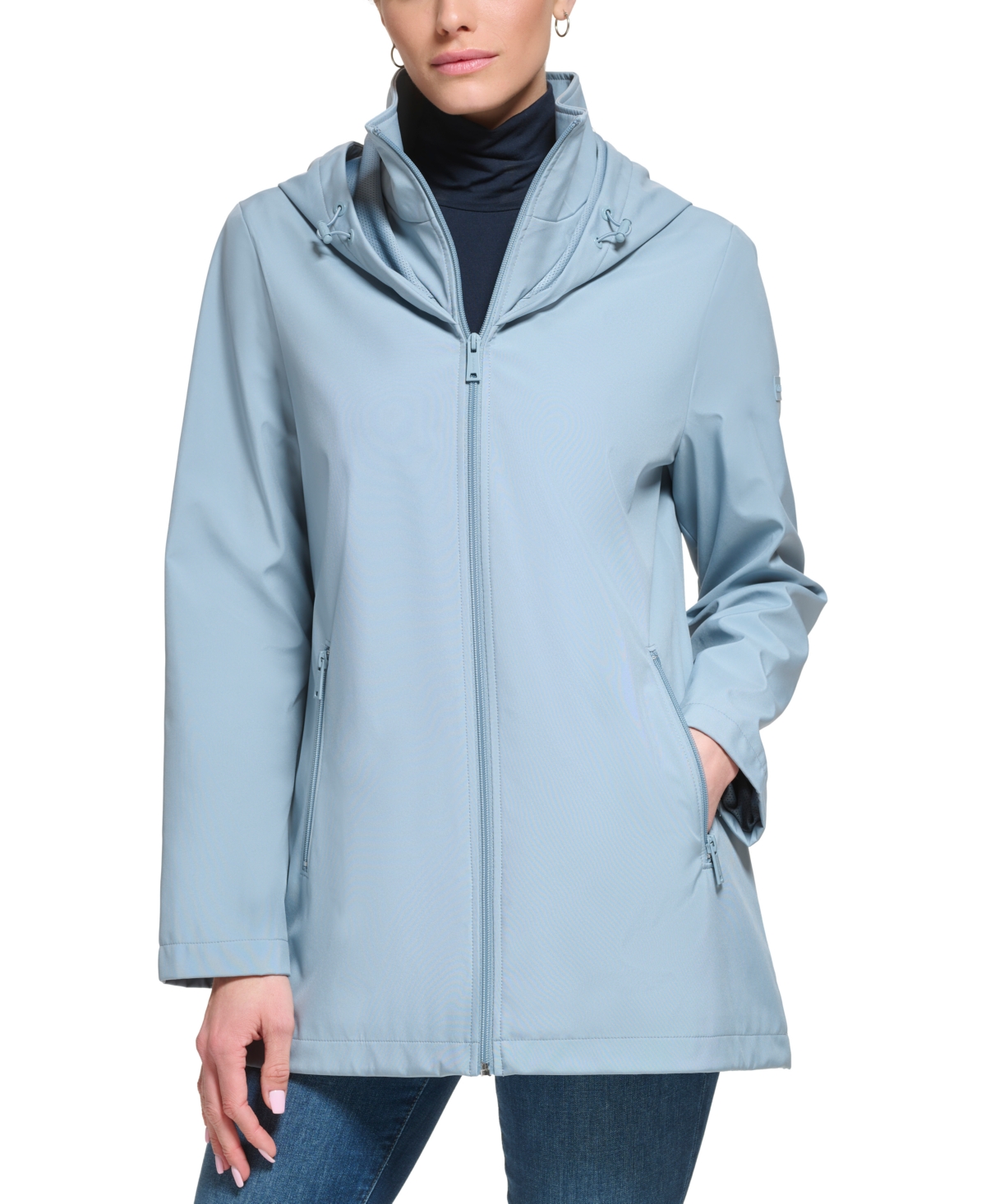 Calvin klein hooded raincoat online